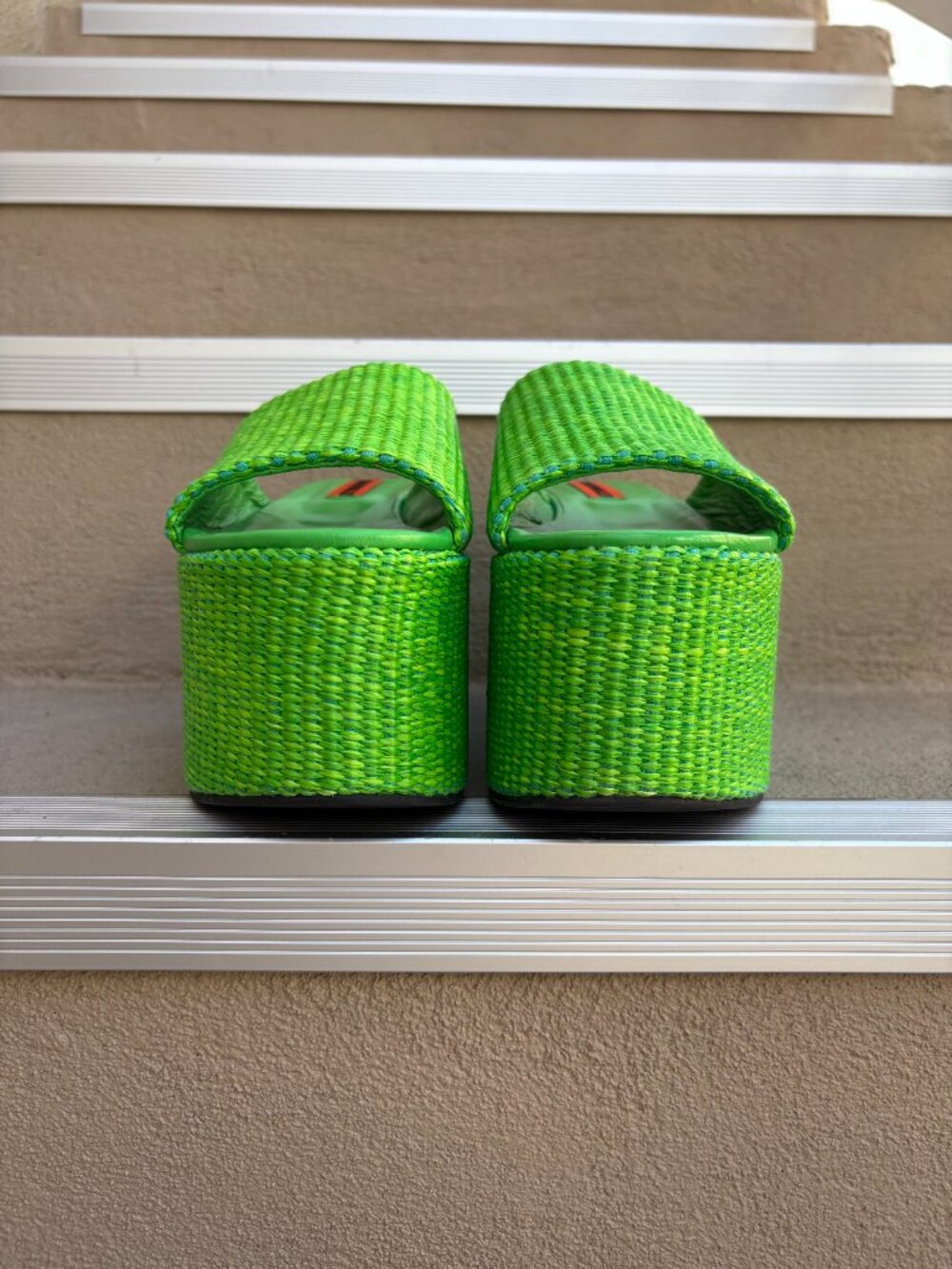 Simon Miller Green Woven Platform - Picture 2 of 10
